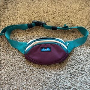 Teal and purple small bag